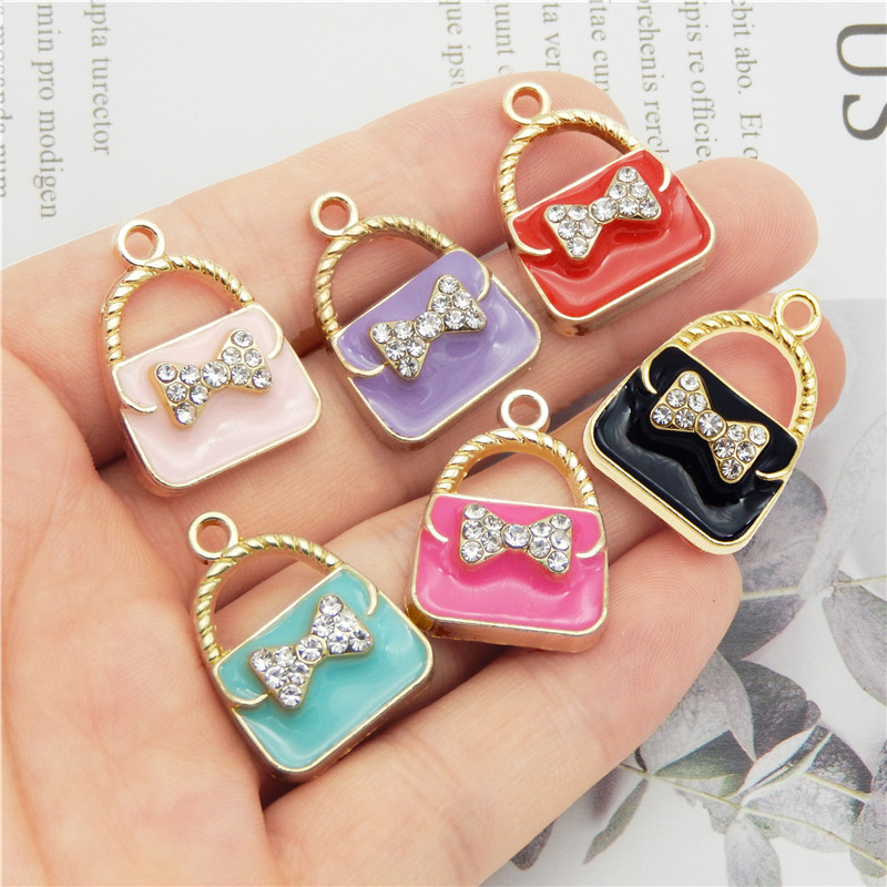 Women'S Bags Ebay - 6pcs handbag shape pendant Bow Crystal
