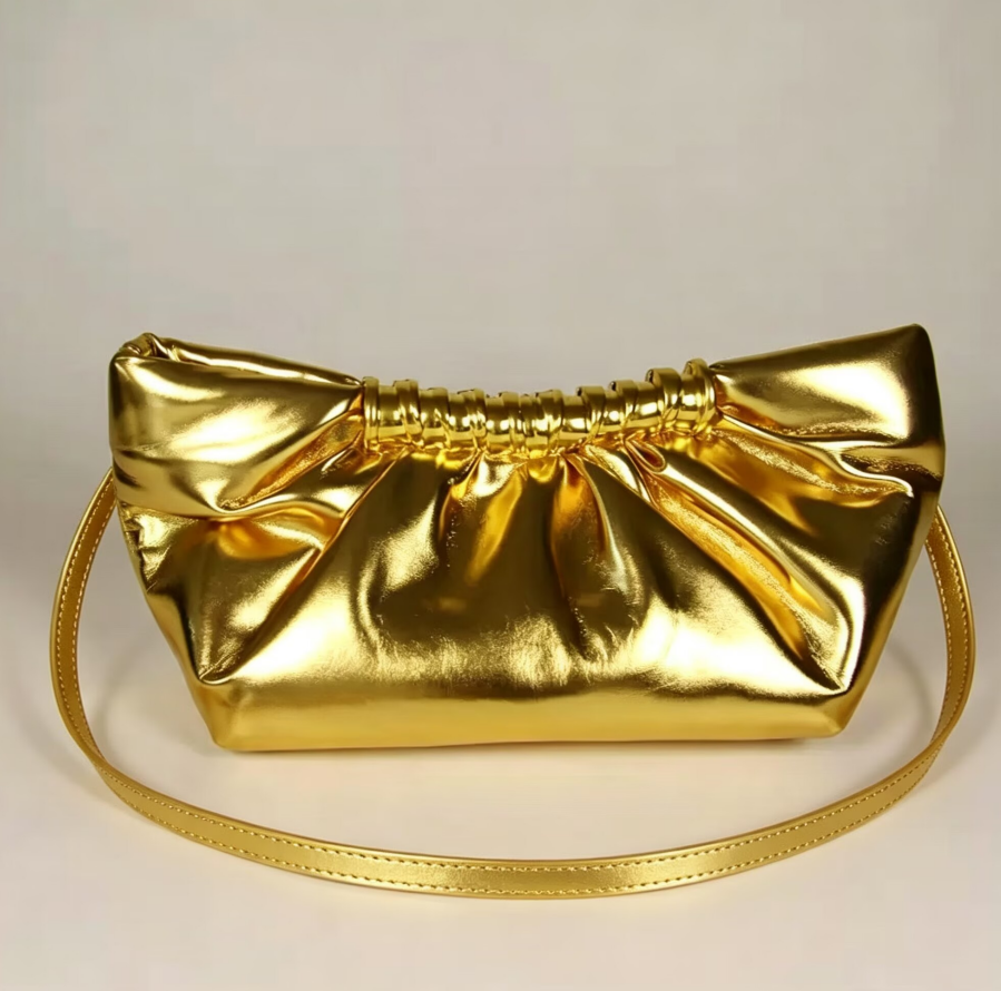 Women Bags Golden - Fashion Golden Women's Bag,Soft Leather Shoulder