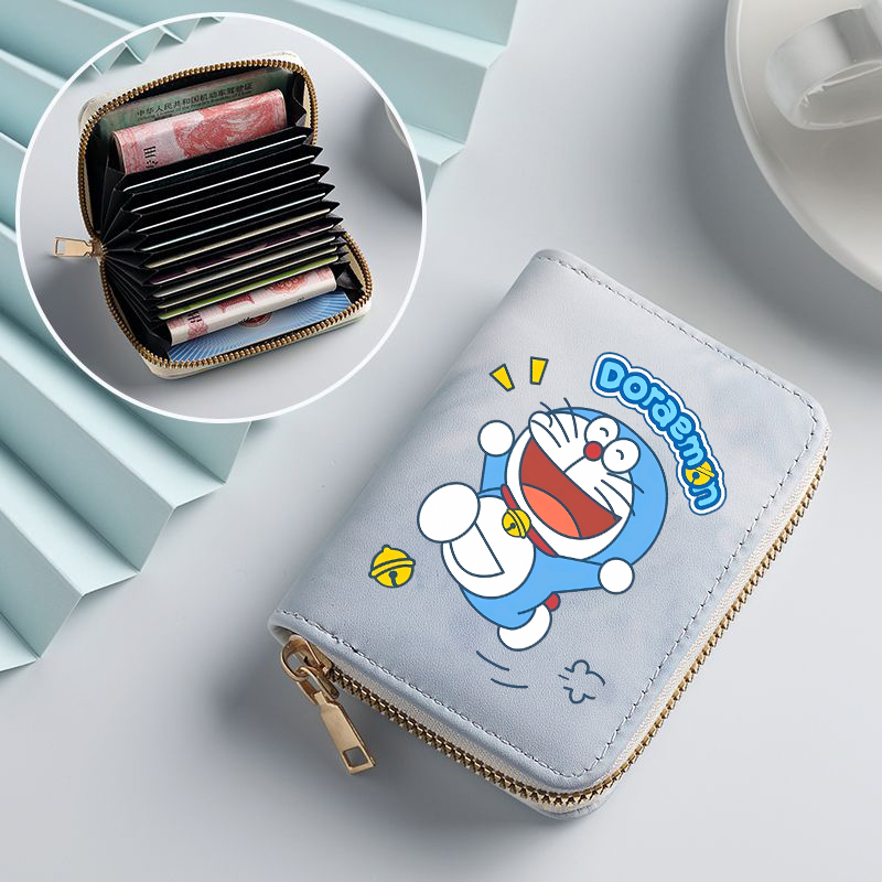Women Bags For Gift - Doraemon Woman Short Wallet Anime Cartoon