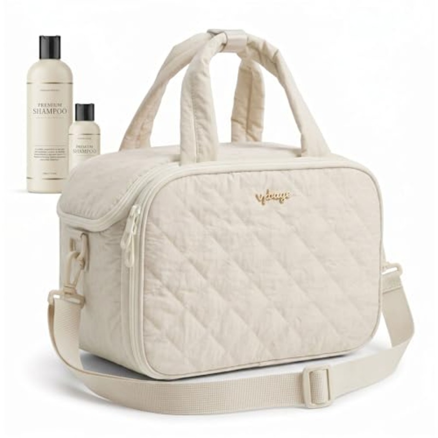 Women Bags For Women - Large Quilted Toiletry Bag for Women,