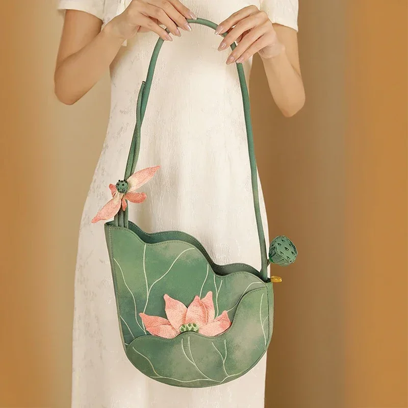 Elegant Chinese Style Lotus Le – Women'S Bags New Collection recenzja i cena