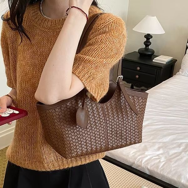 CLAREGQI   Hand Woven Tote Bag – Women Bags Work recenzja i cena
