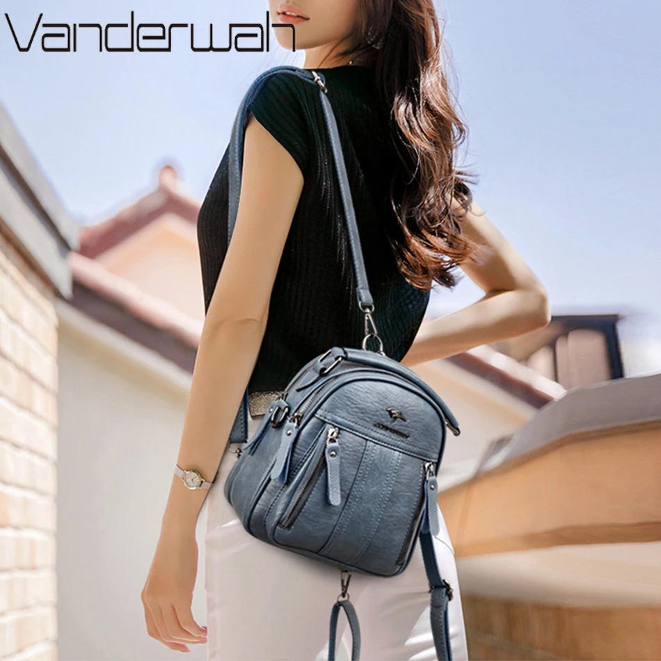 4 In 1 Leather Backpacks Multi – Mini Backpack Women recenzja i cena