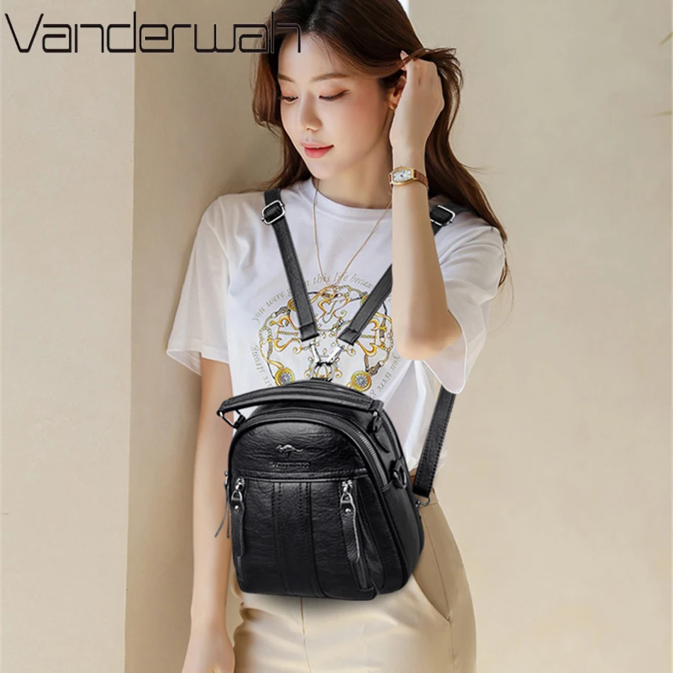 4 In 1 Leather Backpacks Multi – Mini Backpack Women recenzja i cena