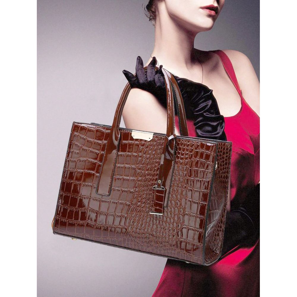 Embossed Top Handle Bag Elegan – Women Bags Work recenzja i cena
