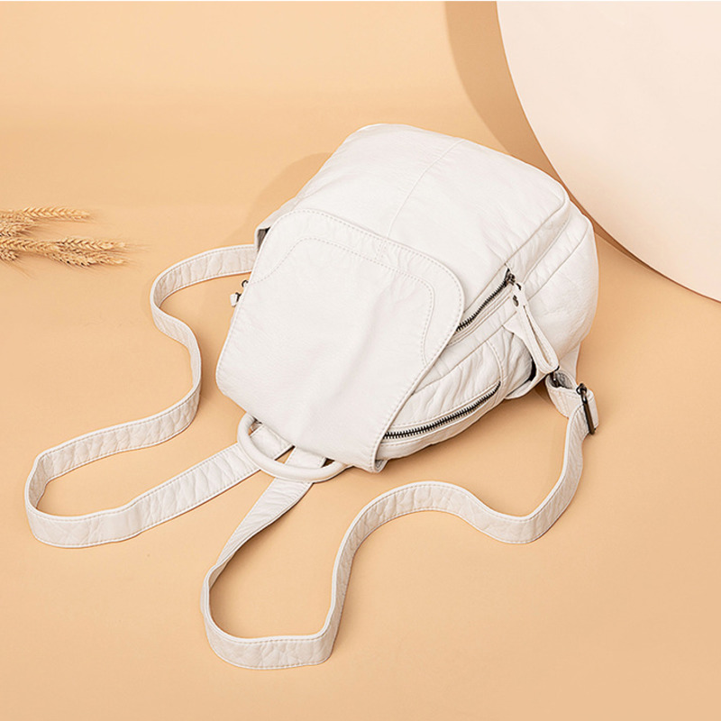 Women's Backpack White Washed  – Mini Backpack Women recenzja i cena