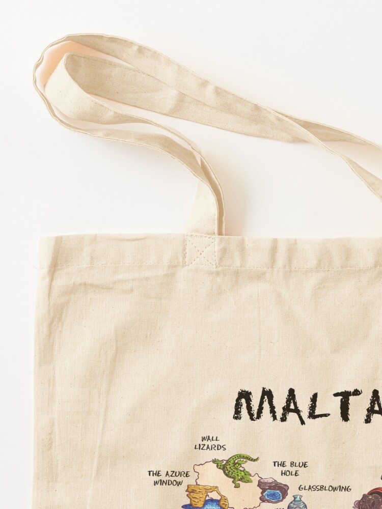 Malta - illustrated map Tote B – Women Bags Malta recenzja i cena