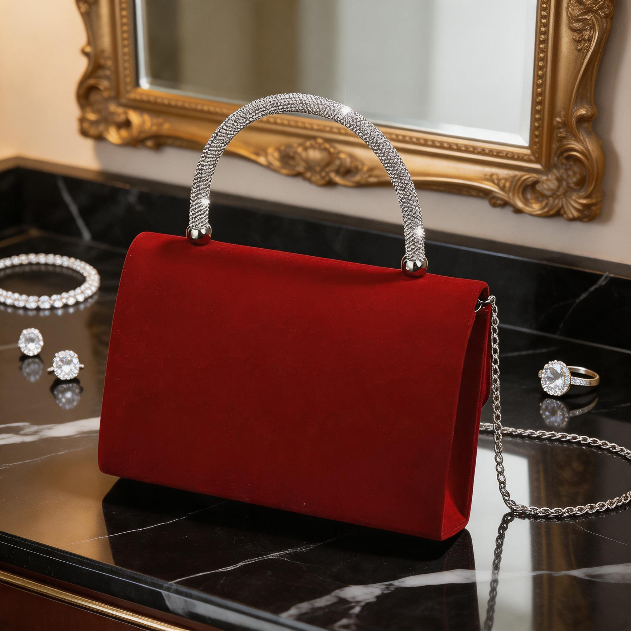 New velvet wedding dress eveni – Flap Bag Envelope recenzja i cena