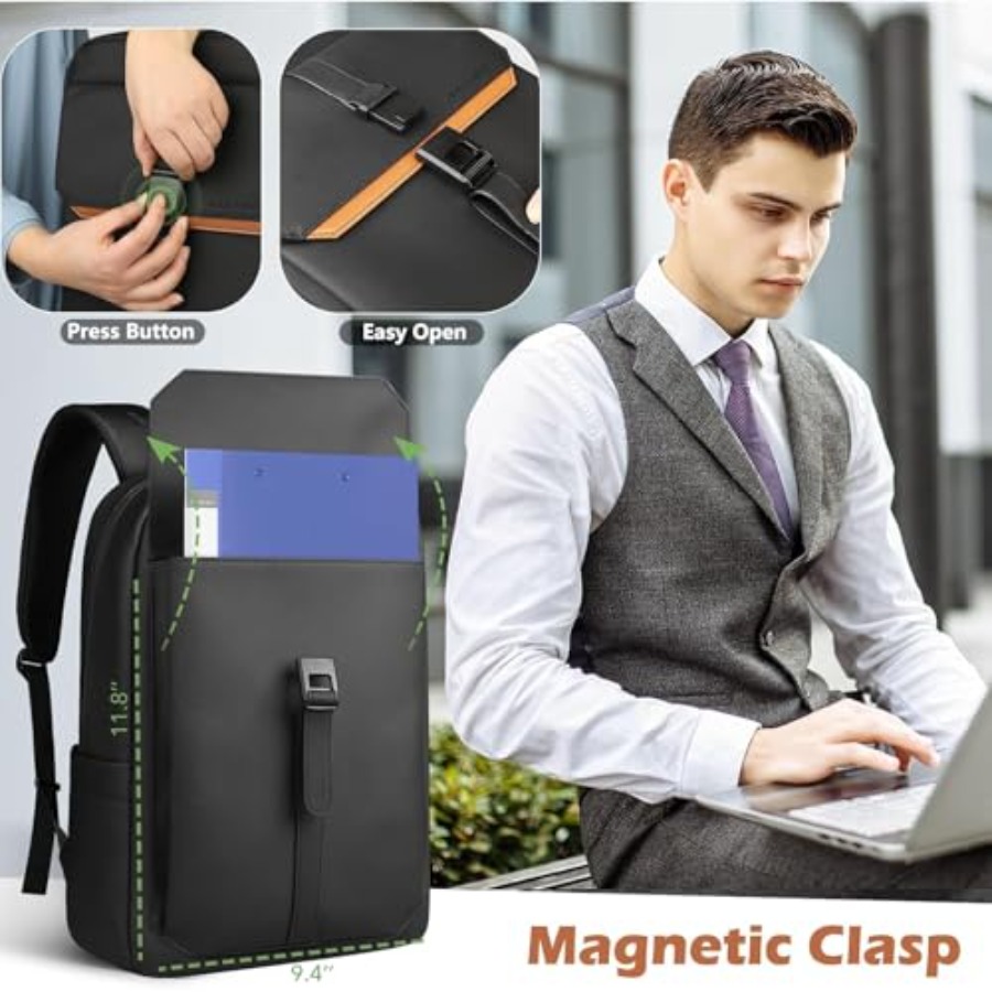 Slim Laptop Backpack for Men W – Women Bags Work recenzja i cena