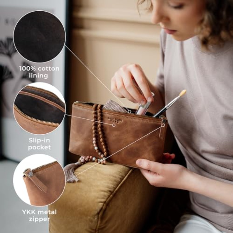 Vintage Genuine Leather Makeup – Women Bags For Women recenzja i cena