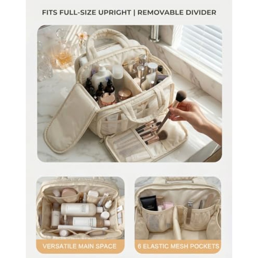 Large Quilted Toiletry Bag for – Women Bags For Women recenzja i cena