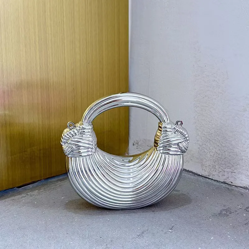 Women Mini Golden Acrylic Knot – Women Bags Golden recenzja i cena