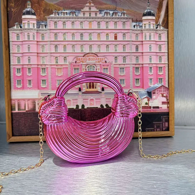Women Mini Golden Acrylic Knot – Women Bags Golden recenzja i cena