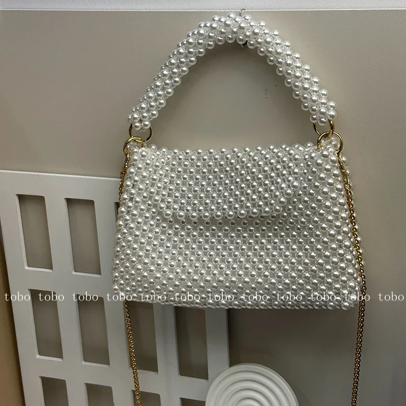 Ins Superlatives Pearl Bead Wa – Women Bags Golden recenzja i cena