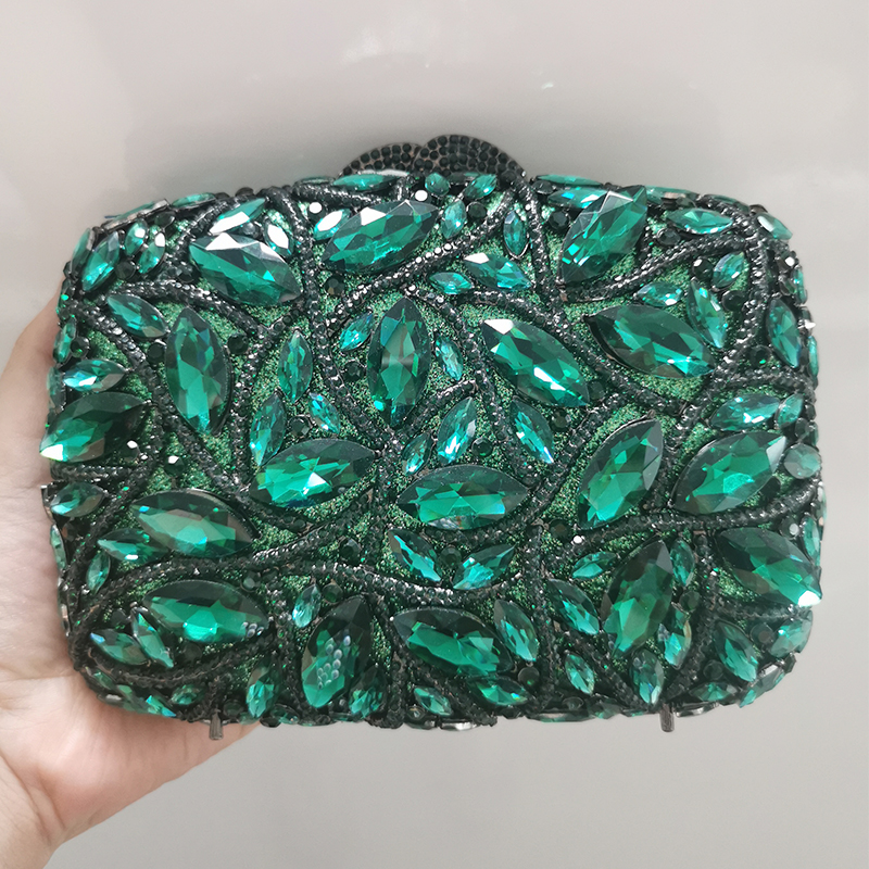 Large AB Rhinestone Crystal Cl – Women Bags Golden recenzja i cena