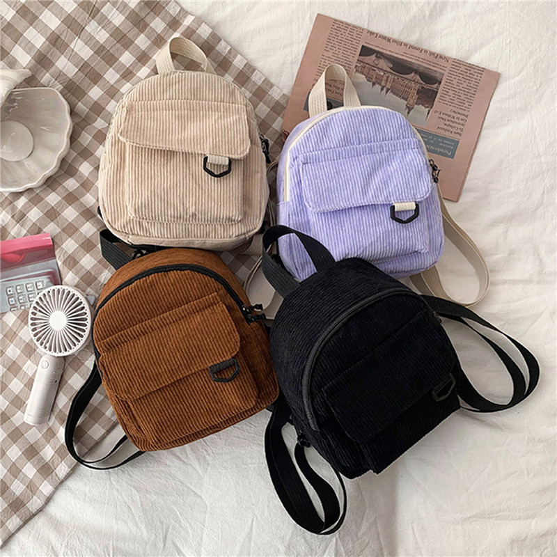 Solid Color Mini Backpack Cord – Mini Backpack Women recenzja i cena