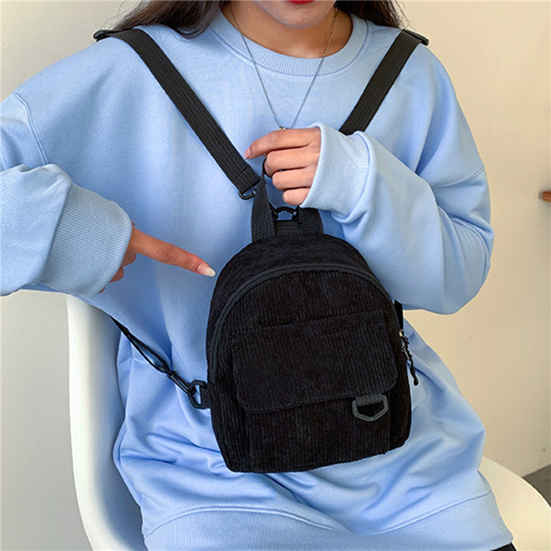 Solid Color Mini Backpack Cord – Mini Backpack Women recenzja i cena