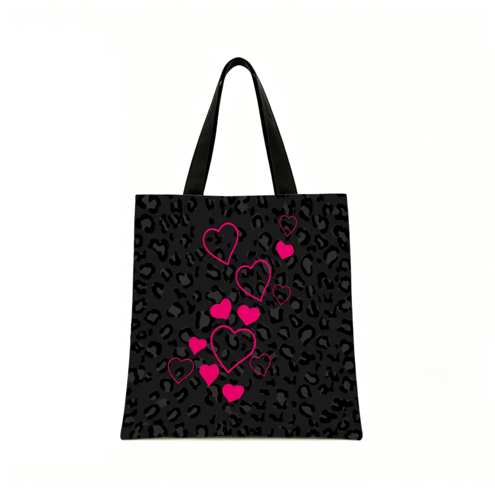 Black Leopard Print Pink Heart – Women Bags For Gift recenzja i cena