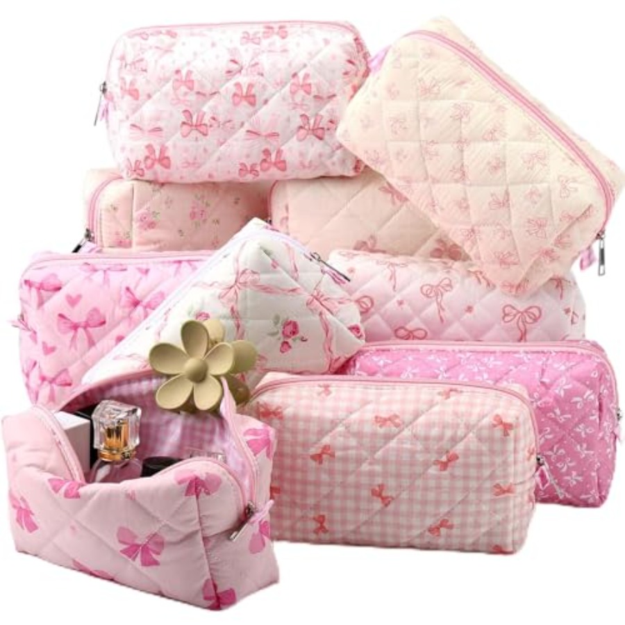 10 Pcs Quilted Makeup Bag Bulk – Women Bags For Women recenzja i cena