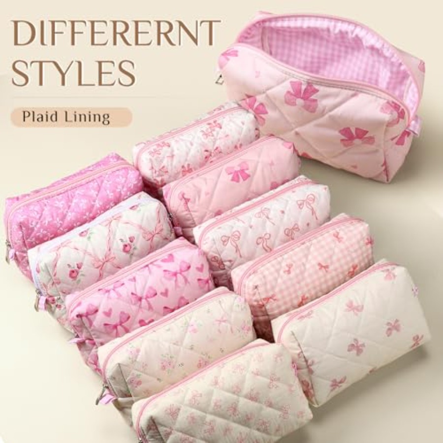 10 Pcs Quilted Makeup Bag Bulk – Women Bags For Women recenzja i cena