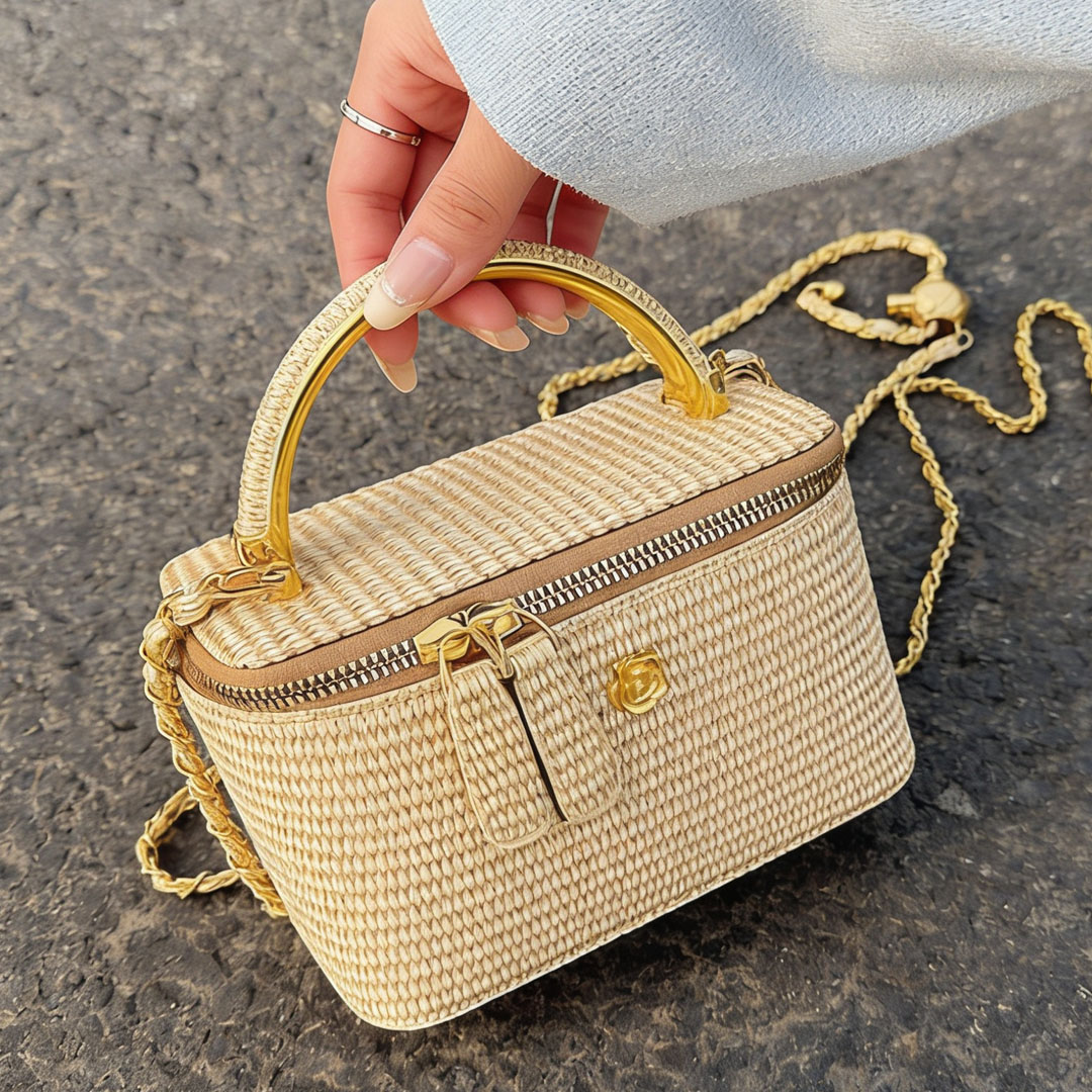 2026 new woven pattern box bag – Women Bags Golden recenzja i cena